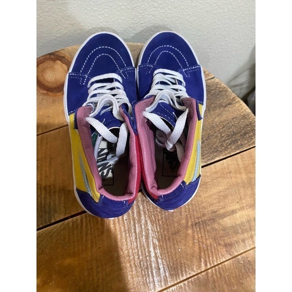 Vans SK8 Hi Sunshine Shoes Multicolor Blue Yellow Red Hi-Top Sneakers size 5 - Picture 5 of 8
